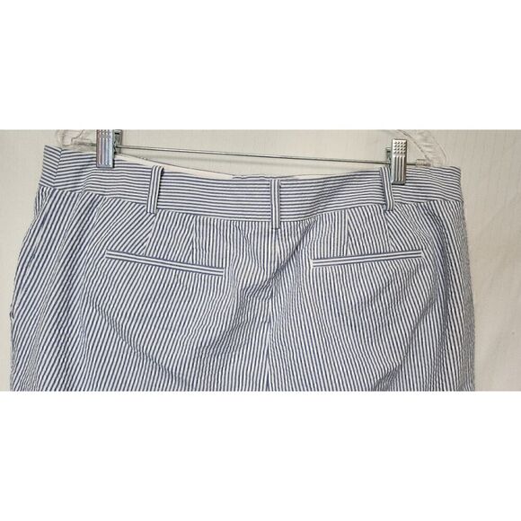 Talbots Striped Blue/White Business Casual Ankle Pants Size 14 - Picture 5 of 8